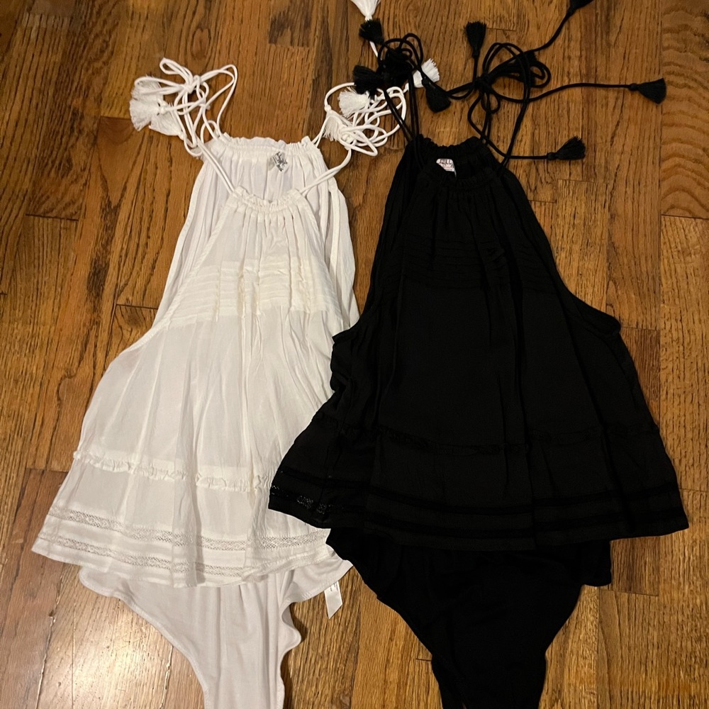 Black and white free people body suit bundle